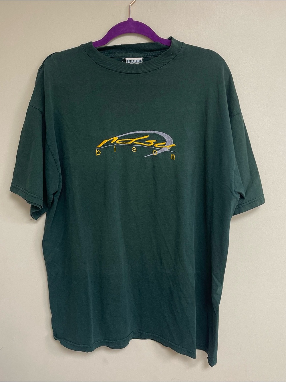 Vintage NDSU Bison Shirt Men's XL Green Short Sleeve Y2K Flawed